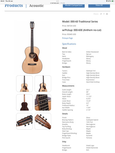 Larrivee acoustic guitar - larrivee,