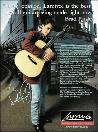 Brad paisley 2001 larrivee - brad,
